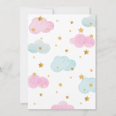 Moon & Stars theme Gender Reveal Boy or Girl Kaart (Achterkant)