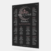 Moon Stars Tiara Black Quinceañera Zitting Grafiek Acryl Bord (Hoek)