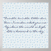 Moon & Stars (Twinkle Twinkle Little Star) Poster (Voorkant)