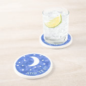 Moon Stars Waterverf Decor Zandsteen Onderzetter (Zijkant)