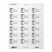 Moon & Stars Wedding Return-adreslabels Etiket (Full Sheet)