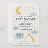 Moon, Stars & Whimsical Sky Celestial Baby shower Kaart (Voorkant)