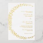 Moon Stars White Wedding Folie Invitation Folie Uitnodiging<br><div class="desc">Moon Stars White Wedding Invitation</div>
