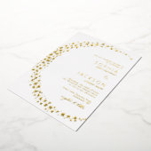 Moon Stars White Wedding Folie Invitation Folie Uitnodiging (Gedraaid)