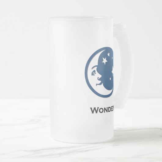Moon Stars Wonder Matglas Bierpul (Voorkant rechts)