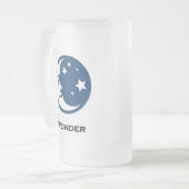 Moon Stars Wonder Matglas Bierpul (Voorkant links)