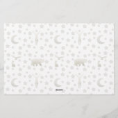 Moon stars woodland baby shower ouder advies kaart (Achterkant)