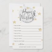 Moon Starts Hopes & Wishes Girl Baby shower Card Kaart (Voorkant)