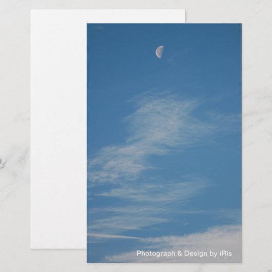 Moon Stationery Briefpapier (Voorkant / Achterkant)