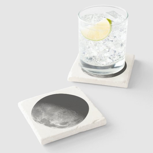 Moon Stenen Onderzetter (Zijkant)
