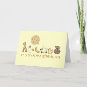 Moon, Sterren en Dieren Eerste Dag Kaart