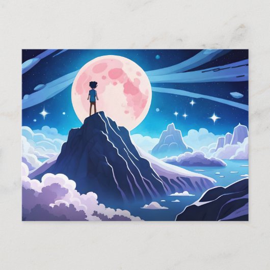 Moon, sterren en Galaxy — Het leven is maar een dr Briefkaart (Voorkant)