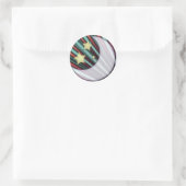 Moon, sterren, stijgende zon ronde sticker (Tas)