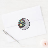 Moon, sterren, stijgende zon ronde sticker (Envelop)