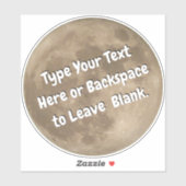 Moon Sticker Full Moon Stickers Fun Moon Giften (Vel)