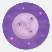 Moon-stickers Ronde Sticker (Voorkant)