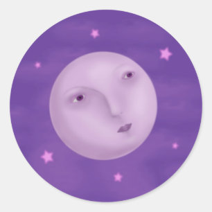 Moon-stickers Ronde Sticker