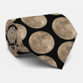 Moon Stropdas Full Moon Neckties Mannen Moon Gifts (Opgerold)