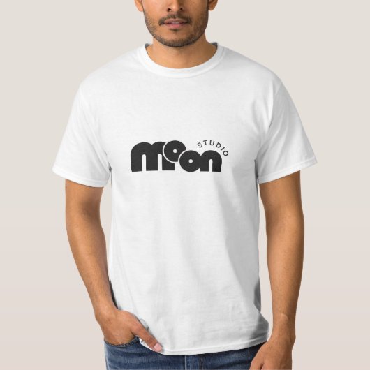 Moon Studio logo Typography artwork T-shirt (Voorkant)