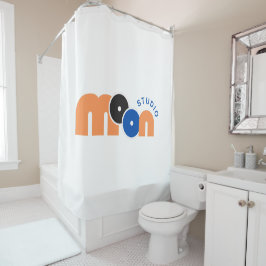 Moon Studio Typography Douchegordijn