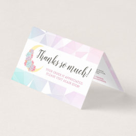 Moon & Succulent Pastel Mystic Boho Hartelijk dank Kaart