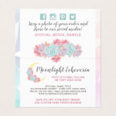 Moon & Succulent Pastel Mystic Boho Hartelijk dank Kaart (Binnenkant ongevouwen)