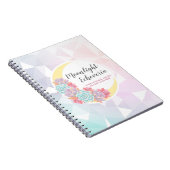 Moon & Succulents Pastel Mystic Boho Floral Cactus Notitieboek (Rechterzijde)