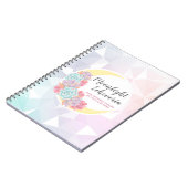 Moon & Succulents Pastel Mystic Boho Floral Cactus Notitieboek (Linkerzijde)