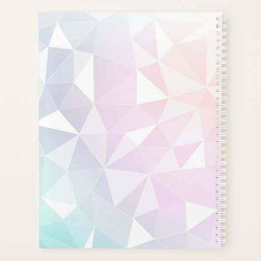 Moon & Succulents Pastel Mystic Boho Floral Cactus Planner (Achterkant)