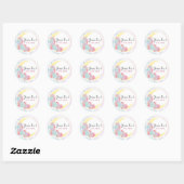 Moon & Succulents Pastel Mystic Boho Floral Cactus Ronde Sticker (Vel)