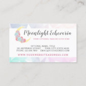 Moon & Succulents Pastel Mystic Boho Floral Cactus Visitekaartje (Achterkant)