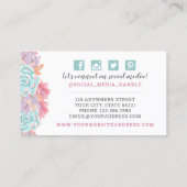 Moon & Succulents Pastel Mystic Cactus Social Icon Visitekaartje (Achterkant)