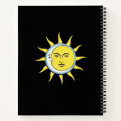 Moon & Sun Conjunction on Black Notitieboek (Achterkant)
