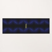 Moon & Sun Conjunction on Navy Blue Galaxy Yogamat (Achterkant (horizontaal))