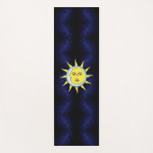 Moon & Sun Conjunction on Navy Blue Galaxy Yogamat (Voorkant)