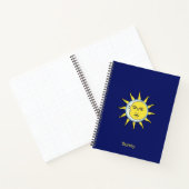 Moon & Sun Conjunction on Navy Blue Notitieboek (Binnen)