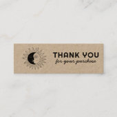 Moon & Sun Elegant Klant Dank u Kraft Mini Visitekaartje (Voorkant)