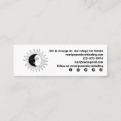 Moon & Sun Elegant klantenbestelling Dank u BW Mini Visitekaartje (Achterkant)