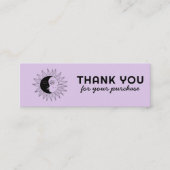 Moon & Sun Elegant klantenbestelling Dank u Chic Mini Visitekaartje (Voorkant)