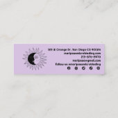 Moon & Sun Elegant klantenbestelling Dank u Chic Mini Visitekaartje (Achterkant)