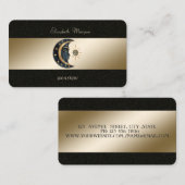 Moon Sun Gold Black Yoga Studio Visitekaartje (Voorkant / Achterkant)