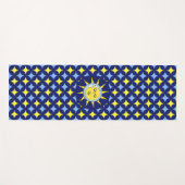 Moon & Sun op blauw en geel Star-patroon Yogamat (Voorkant (horizontaal))