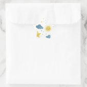 Moon, Sun & Stars Celestial Baby shower Ster Sticker (Tas)