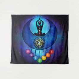 Moon & Sun Woman Chakra Tapestry - 59bl Wandkleed