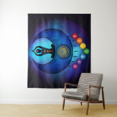 Moon & Sun Woman Chakra Tapestry - 59bl Wandkleed (In situ)