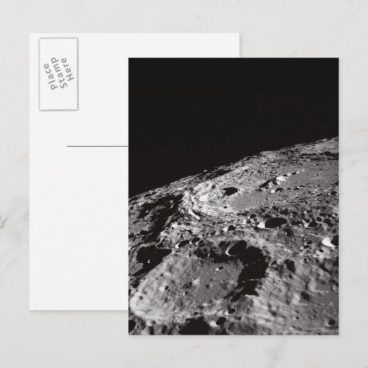 Moon Surface and Horizon Briefkaart (Voorkant / Achterkant)