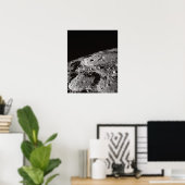 Moon Surface and Horizon Poster (Thuiskantoor)