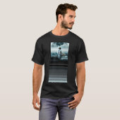 Moon Surfer Astronaut T-shirt (Voorkant volledig)