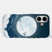 Moon & Swallow Night Telefoonhoesje Case-Mate iPhone Case (Achterkant (horizontaal))
