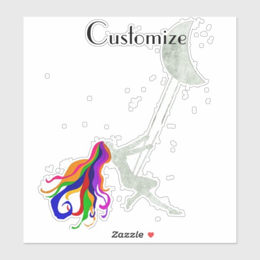 Moon Swinging Redhead Thunder_Cove Sticker (Vel)